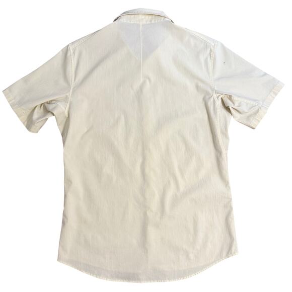 Lululemon Men’s Airing Easy Short Sleeve Shirt Heathered Lemon Chiffon Sz Small - Picture 2 of 10